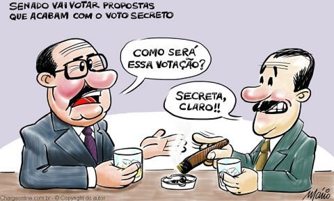 Resultado de imagem para voto secreto charge